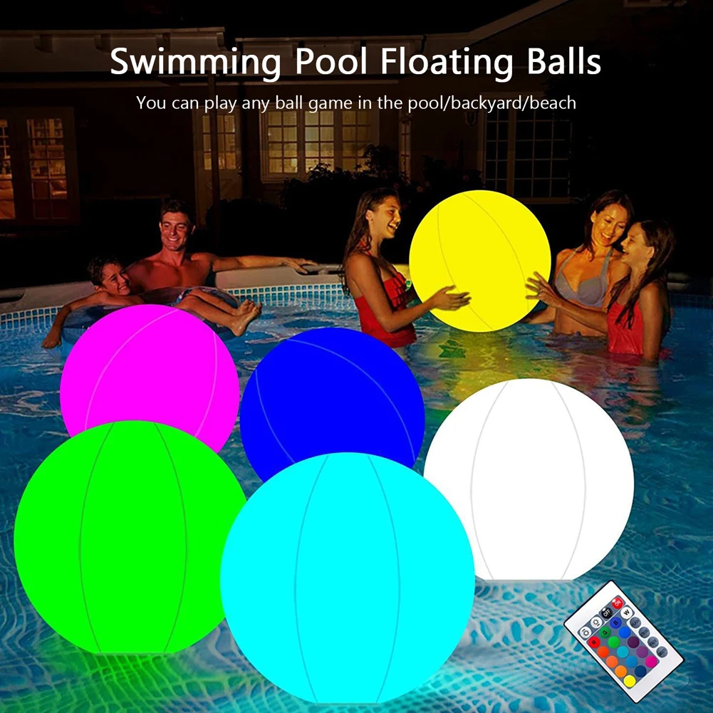Outdoor Lighting Around Pool - Opblaasbare Zwembad Strandbal 16 Kleuren Led