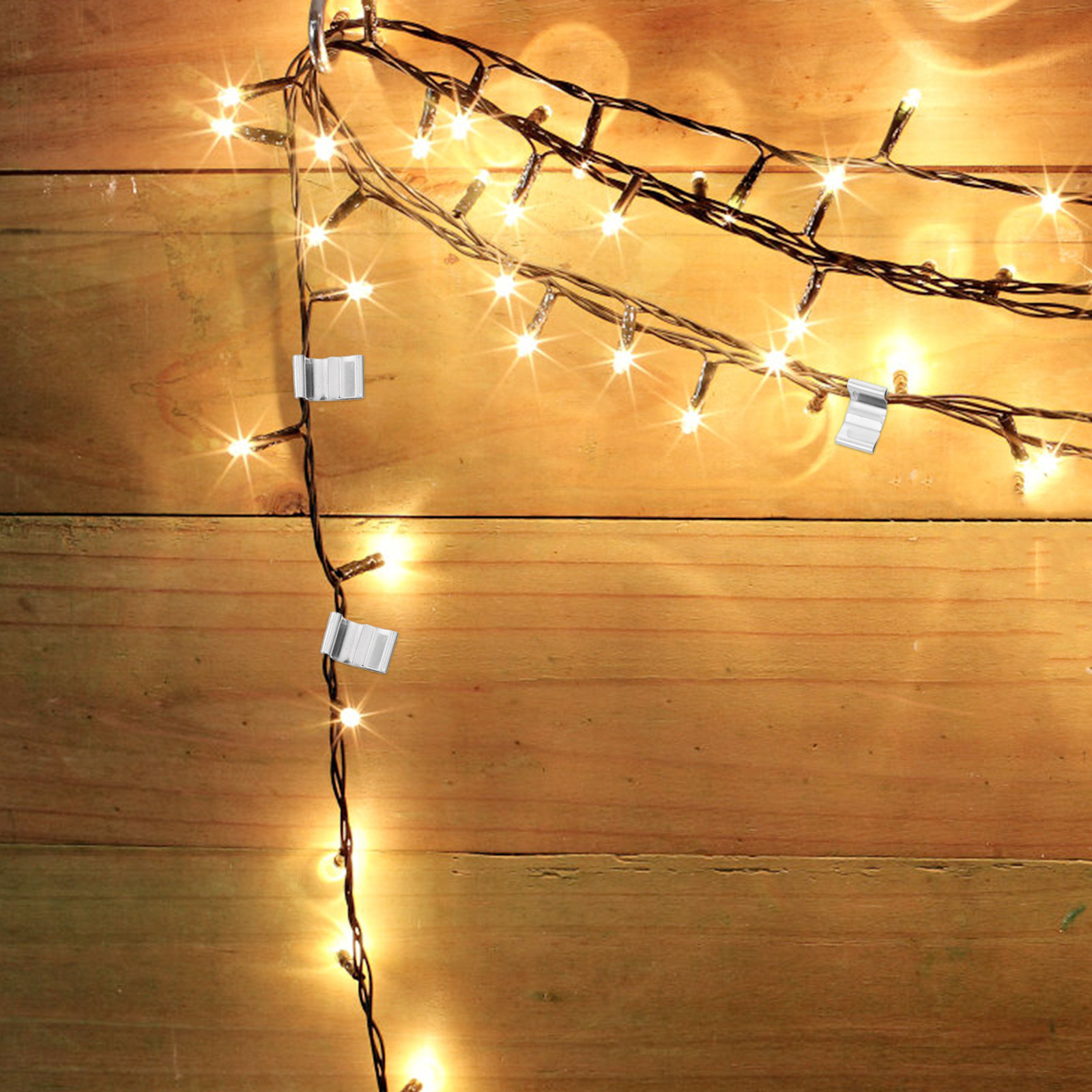Lighting Wedding Outdoor - 100 stuks roestvrije metalen gootlichtclips voor