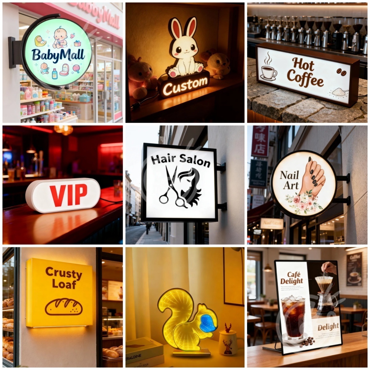 Outdoor Lighting Logo - Op maat gemaakte acryl borden, LED