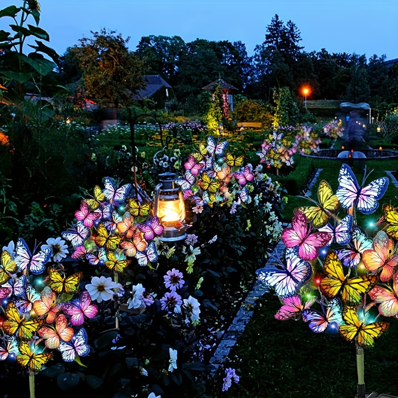 Outdoor Lighting For Gazebo - Solar LED-vlindertuinverlichting Waterdichte kleurrijke buitengazonpadlamp voor