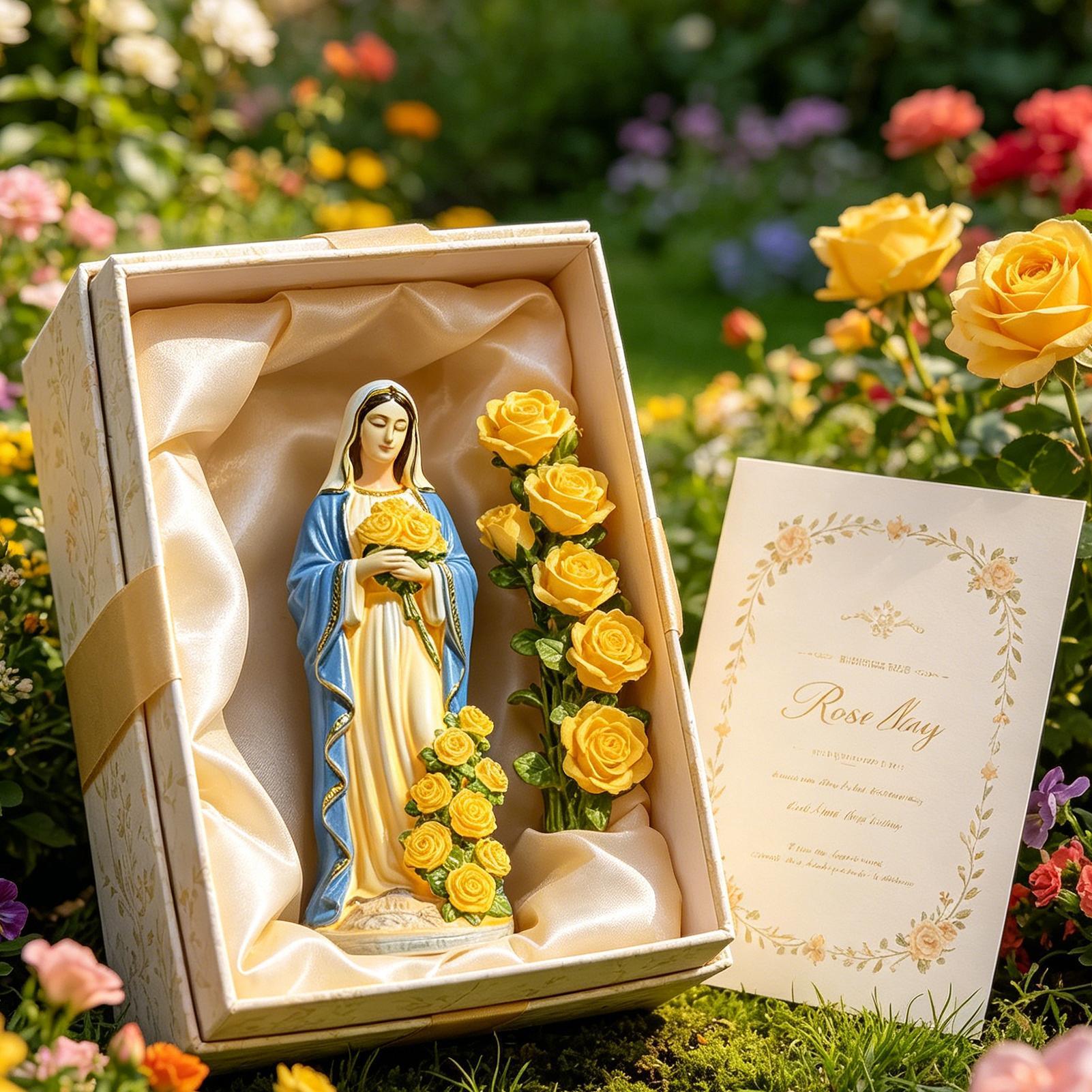 Halo Outdoor Lighting - Maagd Maria zonnebeeld tuindecoratie zonne-hars beeldje