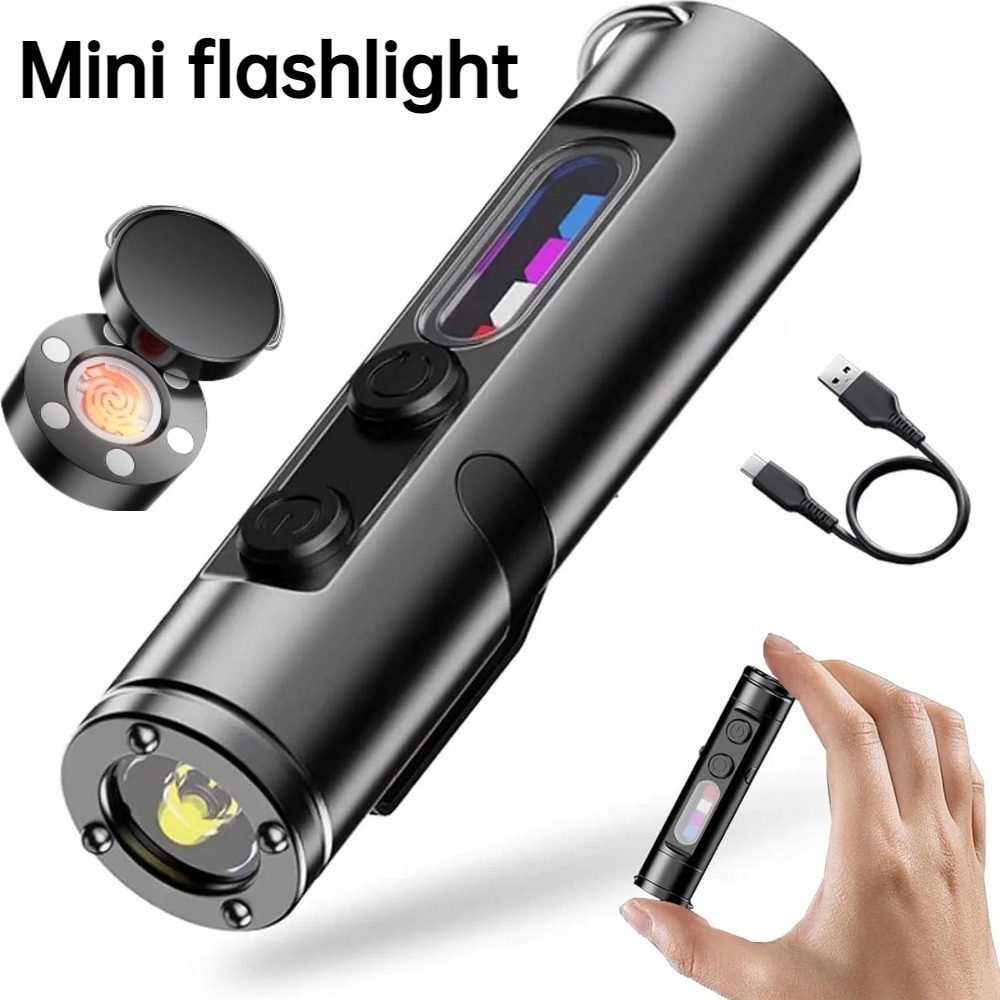 Outdoor Lighting Landscape - Mini-buitenzaklamp Type C Oplaadbare LED-magneetlamp met