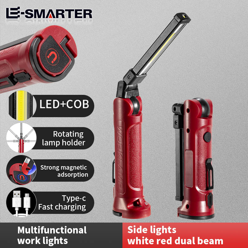 Outdoor Lighting Repair - COB LED-werklamp Oplaadbare opvouwbare zaklamp Outdoor