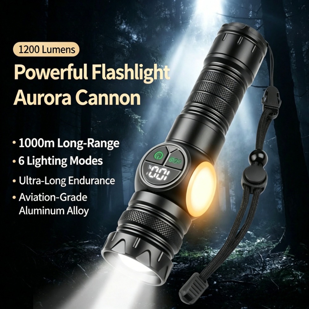 Outdoor Lighting Repair - Wit licht LED-zaklamp Type-C Opladen Zoom