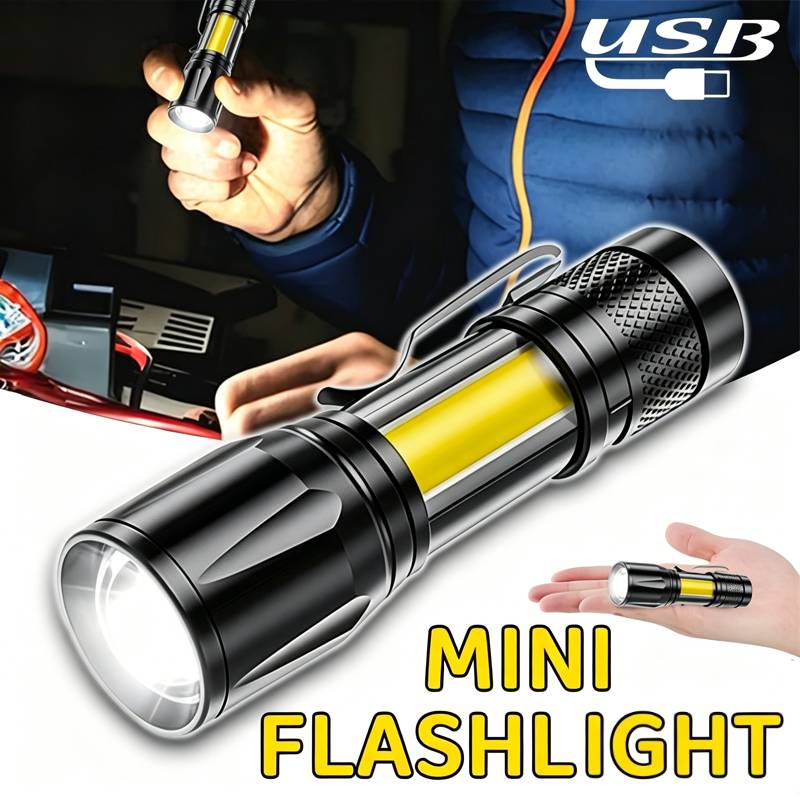 Outdoor Lighting Lanterns - Mini LED-zaklamp COB-schijnwerper Draagbare werklamp USB