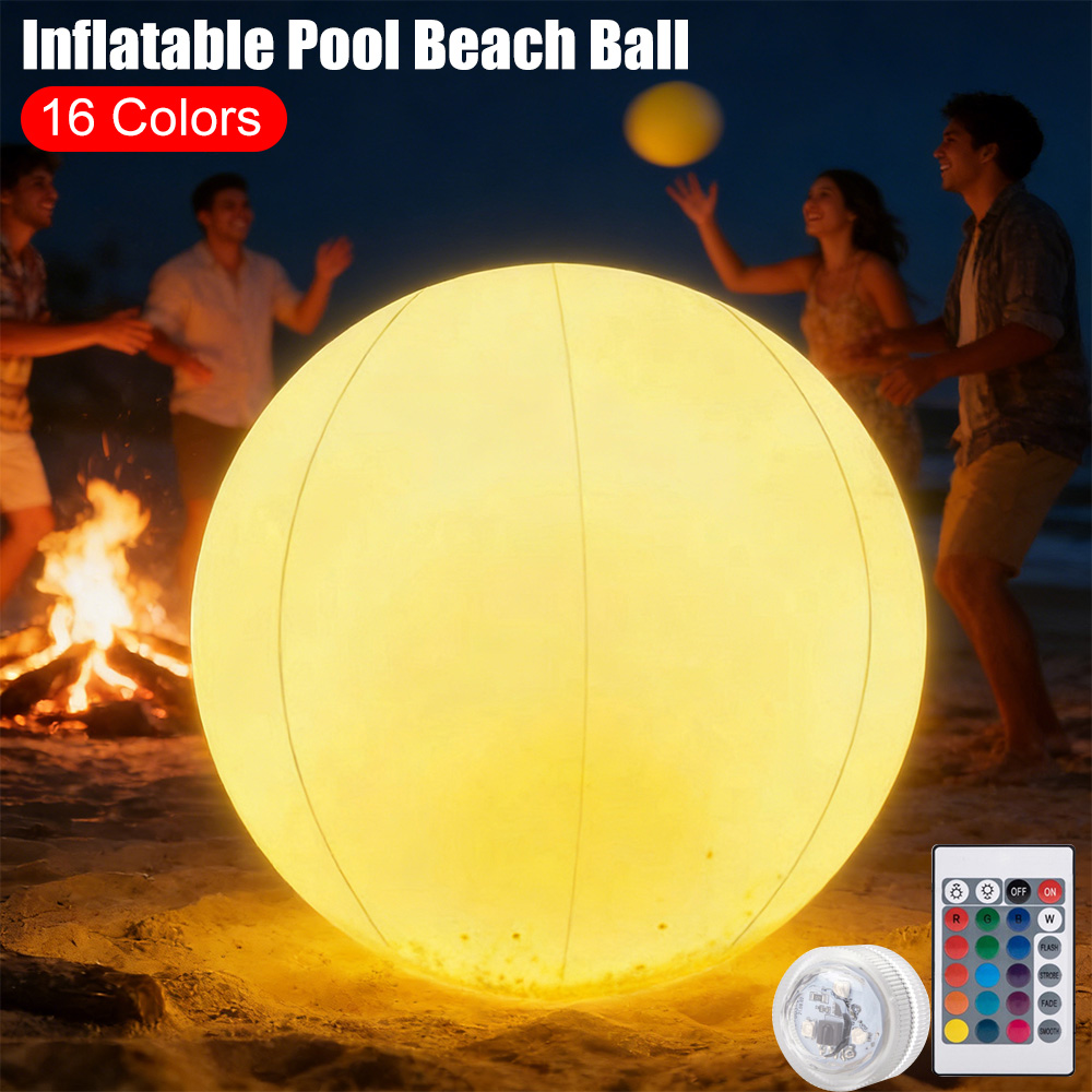 Outdoor Lighting Around Pool - Opblaasbaar zwembad strandbal lichtgevende LED gloeiende