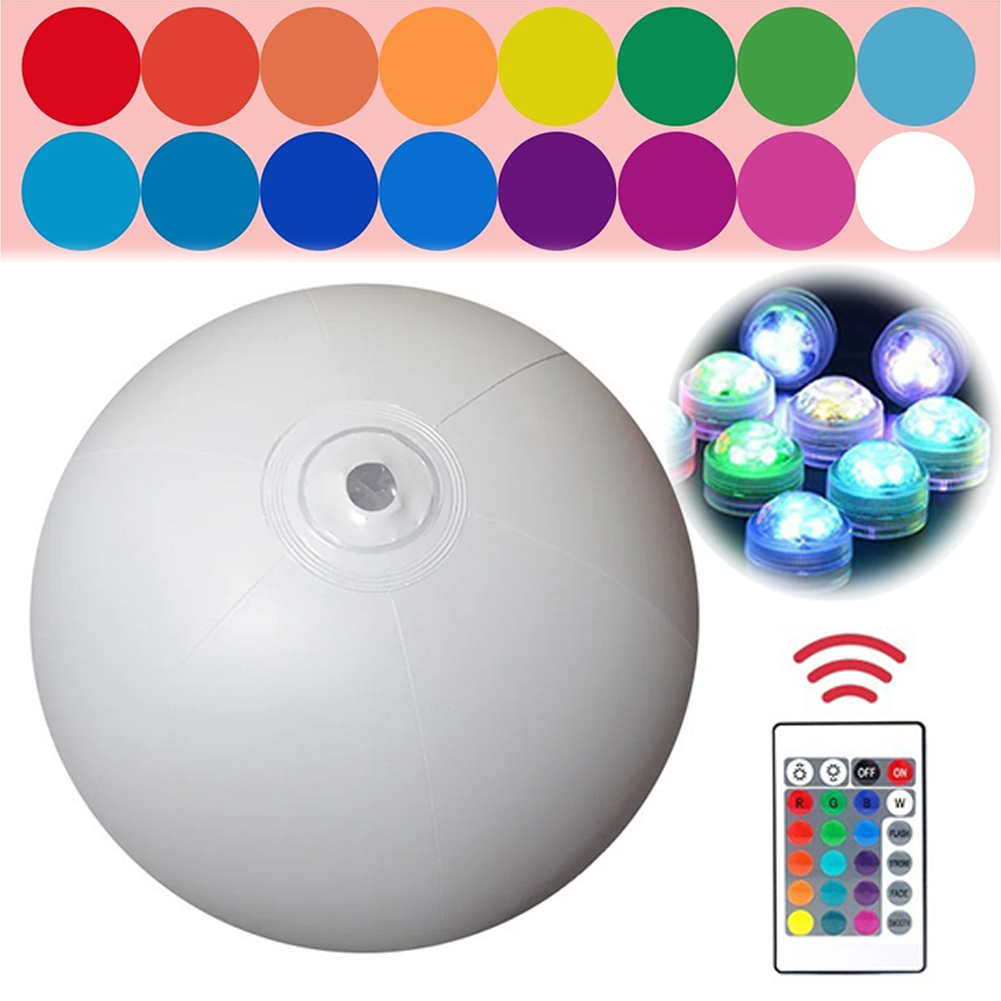 Outdoor Lighting Around Pool - Opblaasbaar zwembad strandbal 16 kleuren lichtgevende