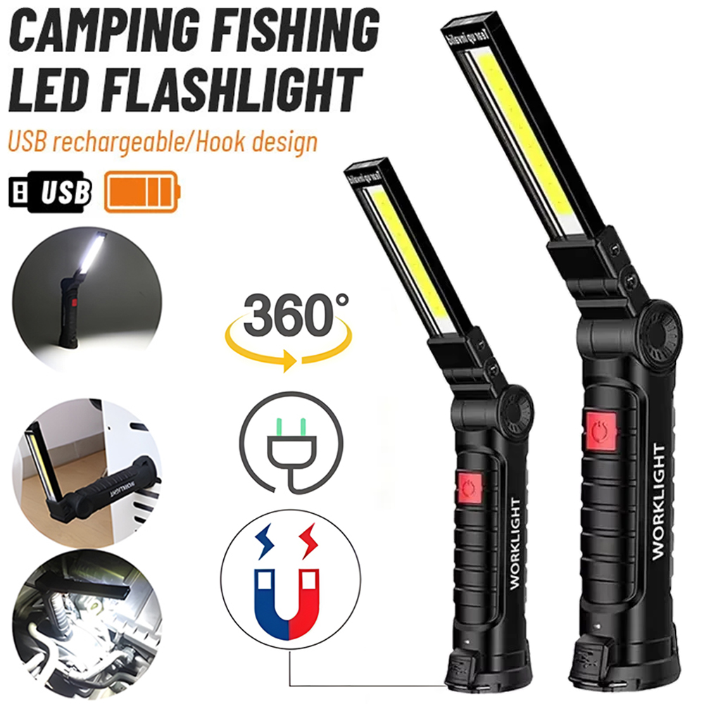 Outdoor Lighting Landscape - LED COB-zaklamp USB oplaadbare zaklampinspectielamp met