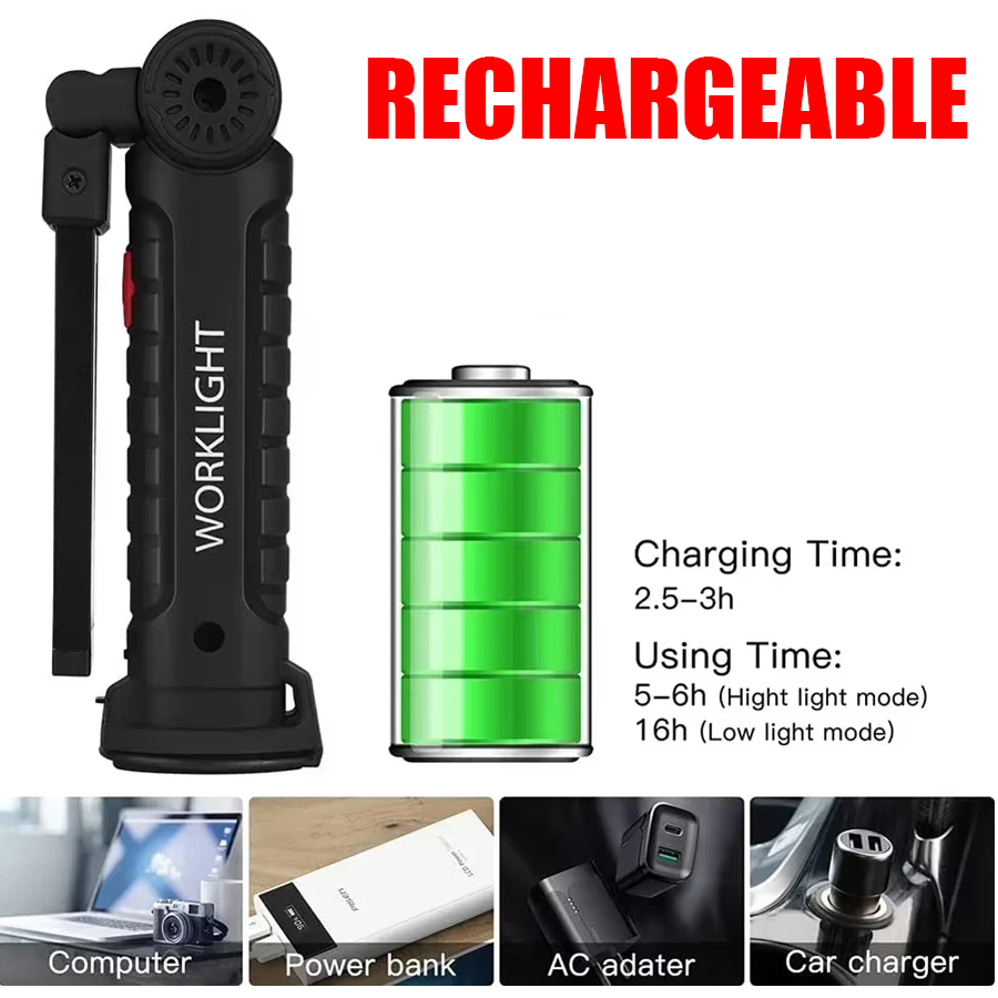 Draagbare LED-zaklamp met magn - Outdoor Lighting Repair recensie en prijs