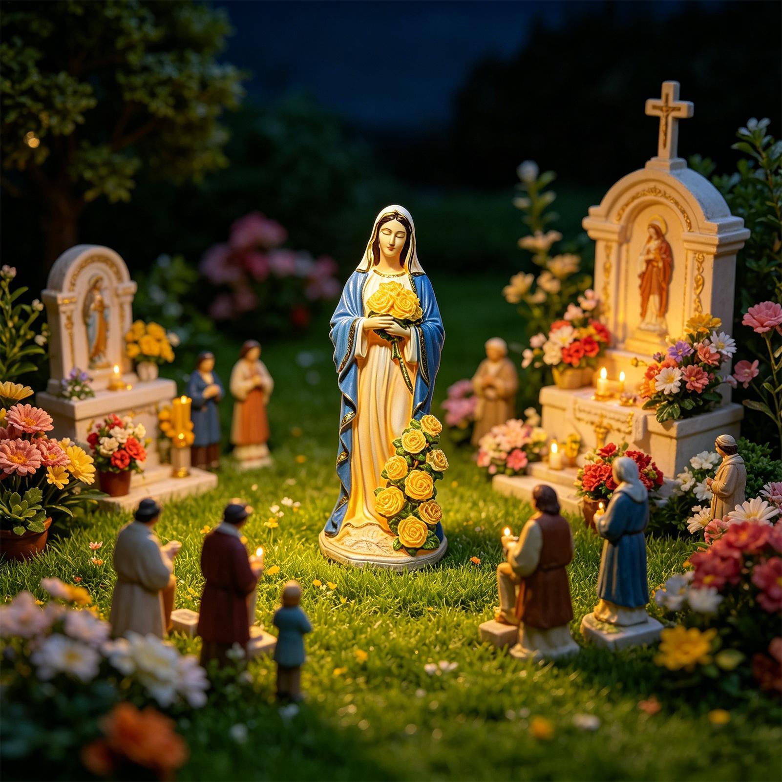 Maagd Maria zonnebeeld tuindec - Halo Outdoor Lighting recensie en prijs