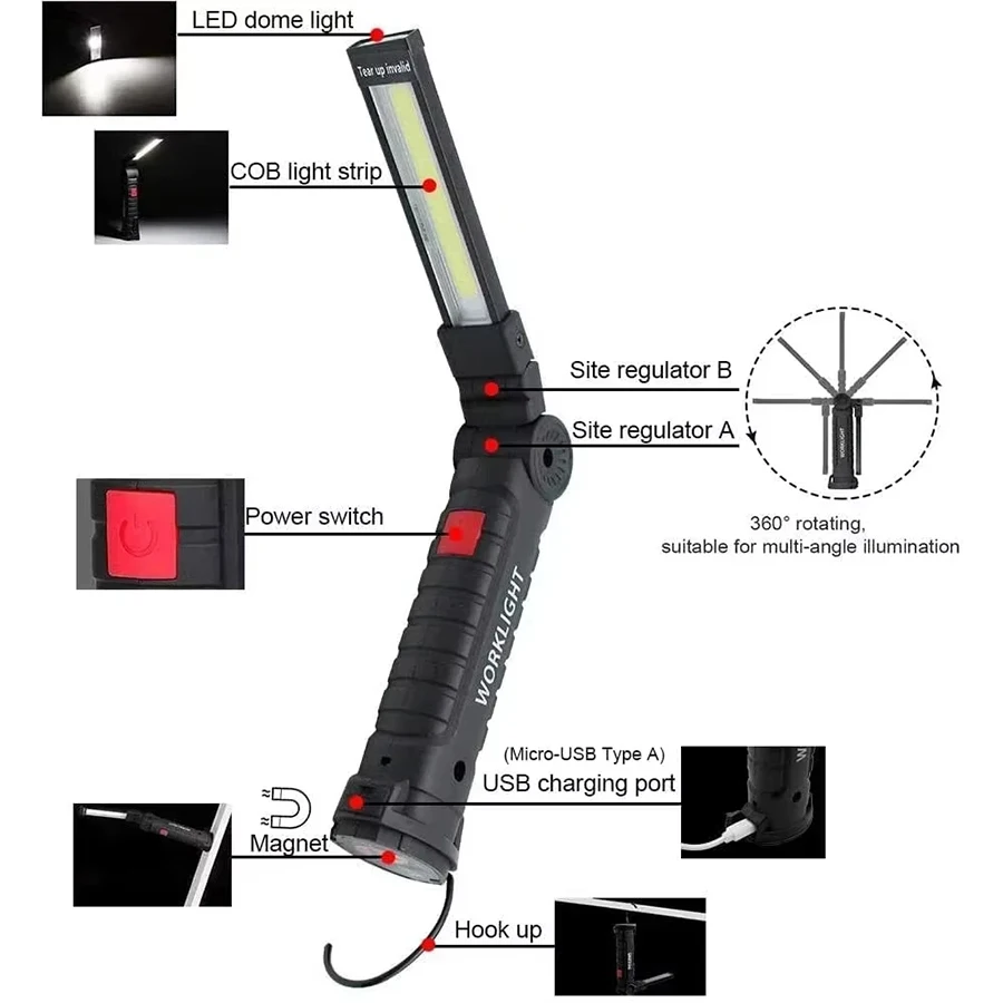 Oplaadbare magnetische werklam - Outdoor Lighting Lanterns recensie en prijs