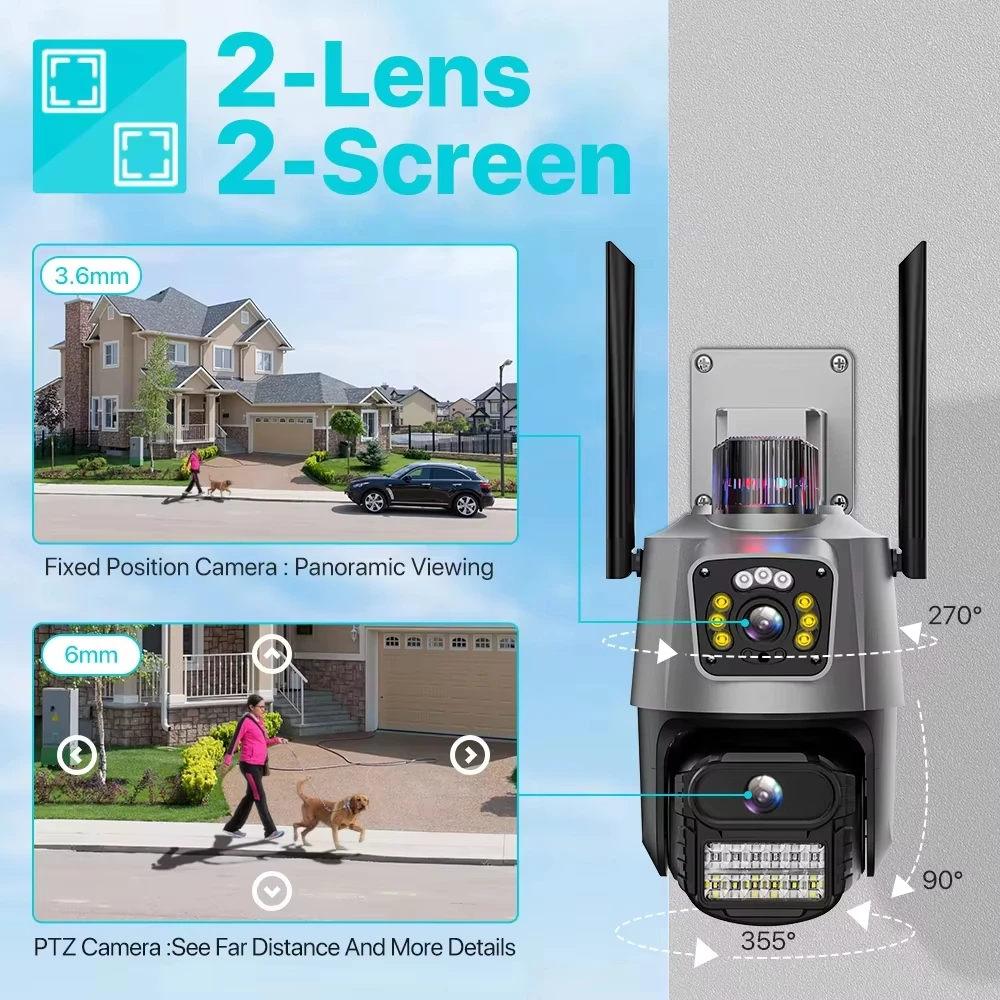 Outdoor Wifi PTZ-camera 4K 8MP - Outdoor Lighting No Electricity recensie en prijs