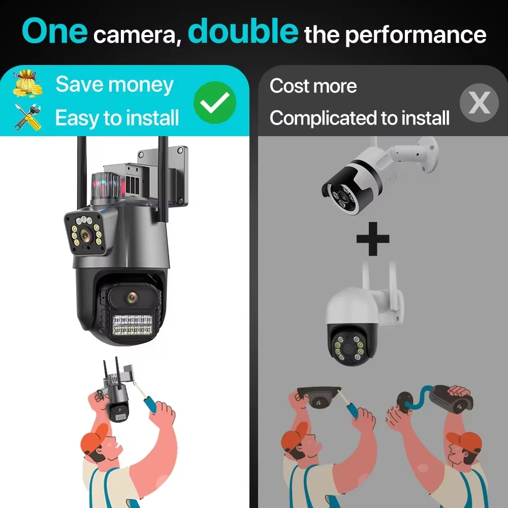 Outdoor Wifi PTZ-camera 4K 8MP - Outdoor Lighting No Electricity recensie en prijs