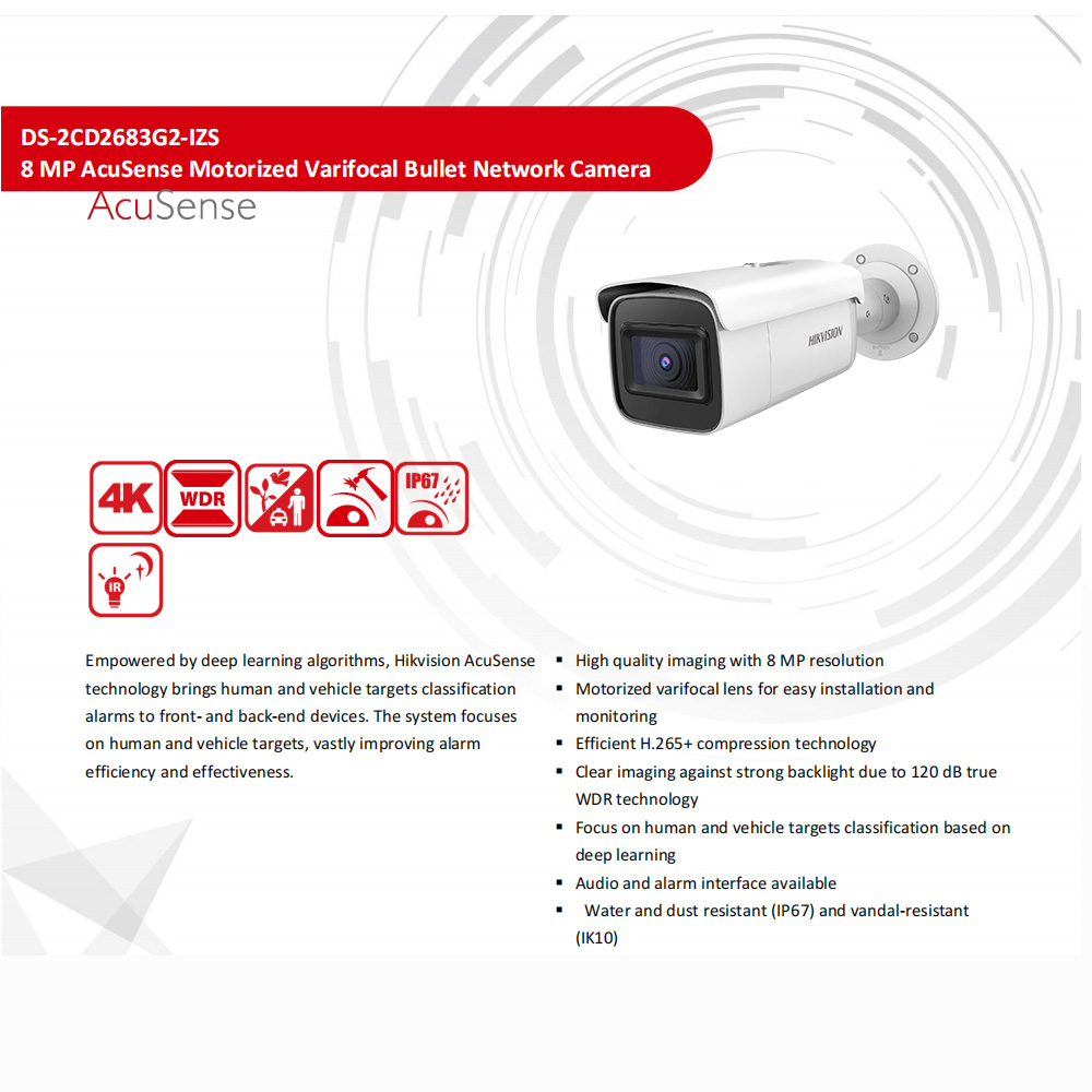 HIkvision DS-2CD2683G2-IZS 8MP - Outdoor Lighting No Electricity recensie en prijs