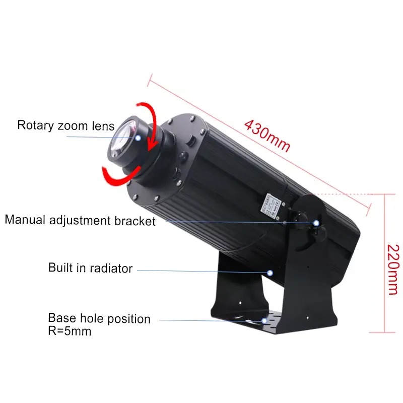 Yufan 200W Gobo Projector Buit - Outdoor Lighting Logo recensie en prijs