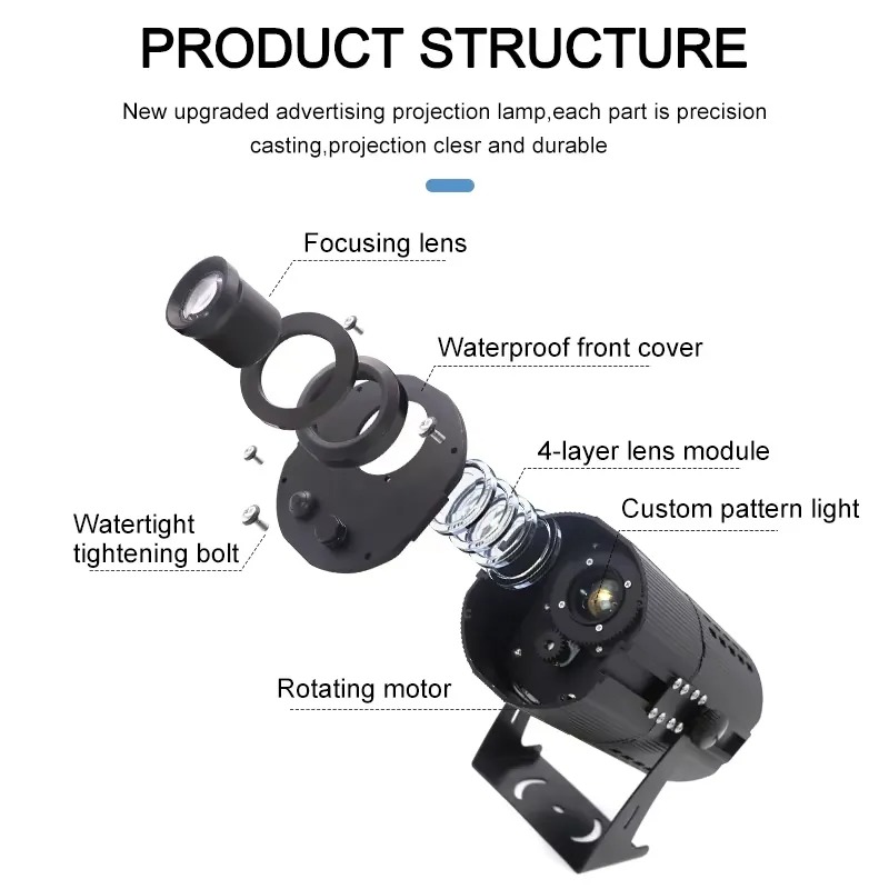 Yufan 200W Gobo Projector Buit - Outdoor Lighting Logo recensie en prijs