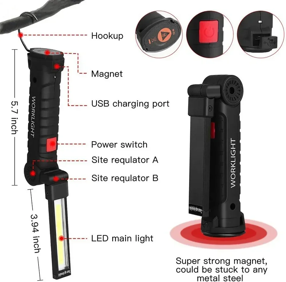 LED COB-zaklamp USB oplaadbare - Outdoor Lighting Landscape recensie en prijs