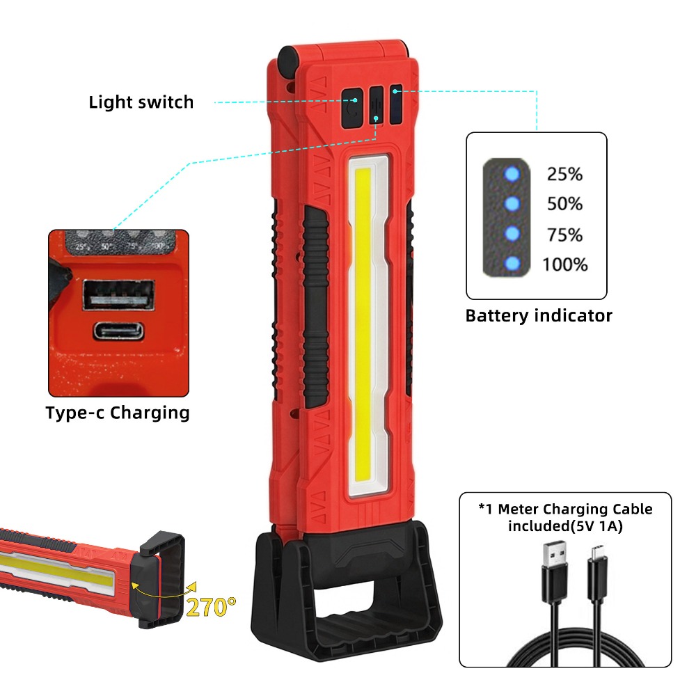 Nieuwe COB-werklamp, USB-oplaa - Outdoor Lighting Repair recensie en prijs