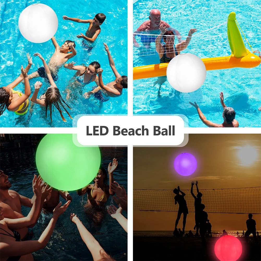 Opblaasbare strandbal met 16 k - Outdoor Lighting Around Pool recensie en prijs